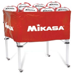 Image for Mikasa Classic Collapsible Ball Cart with Carry Bag, Scarlet from School Specialty