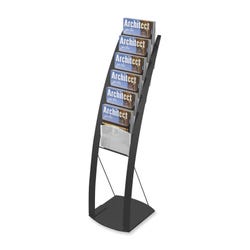 Image for Deflecto Contemporary Literature Floor Stand, 13 x 16-1/2 x 49 Inches, Black from School Specialty