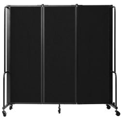 Image for National Public Seating Room Divider, 3 Panels, Black Frame, 6 Feet from School Specialty