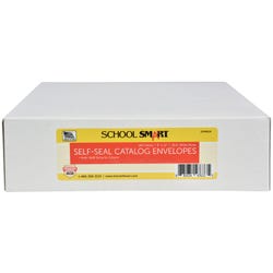School Smart Kwik-Tak Envelopes, 9 x 12 Inches, 28 lb, White, Box of 100 2044614