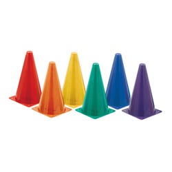 Image for High Visibility Fluorescent 9 Inch Poly Cone Set from School Specialty