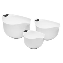 Cuisinart 3-Piece Set of Plastic Mixing Bowls, White 2124972