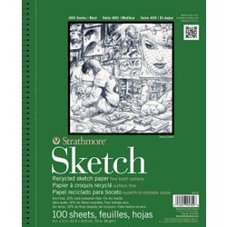 Image for Strathmore 400 Series Recycled Sketch Pad, 9 x 12 Inches, 60 lb, 100 Sheets from School Specialty