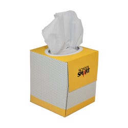 Image for School Smart Facial Tissue, 2-Ply, Recycled, White, 85 Tissues Per Box, Case of 36 Boxes from School Specialty