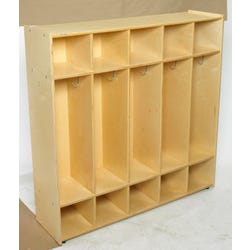 Childcraft ABC Furnishings 5-Section Coat Locker, 48 x 13 x 48 Inches, Item Number 1537061