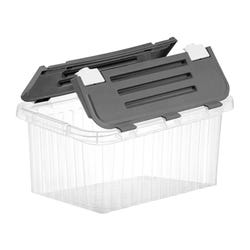 Superio Brand Hinged Storage Container, 35 Quart, Clear 2133542