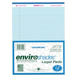 Image for Enviroshades Legal Pads, 8-1/2 x 11 Inches, Blue, 50 Sheets, Pack of 12 from School Specialty