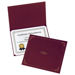 Oxford® Certificate Holder, Letter Size, Burgundy, Pack of 5, Item Number 361314