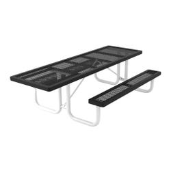 Image for Superior Site Amenities Portable Rectangular Table, 2 Attached Seats, Rounded Corners, 96 Inches from School Specialty