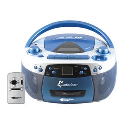 Image for HamiltonBuhl Audio Star MPC-5050PLUS Boombox with Cassette and AM/FM Radio, Blue from School Specialty