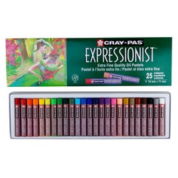 Image for Sakura Cray-Pas Expressionist Extra Fine Non-Toxic Oil Pastel, 2-3/4 x 7/16 in, Assorted Color, Set of 25 from School Specialty