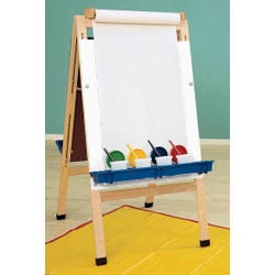 Childcraft Double Adjustable Easel, Dry Erase Panels, Paper Roll, Holder, 24 x 26-7/8 x 44-1/2 Inches, Item Number 296213