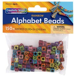 Image for Creativity Street Alphabet Beads, Assorted Rainbow Colors, Set of 150 from School Specialty