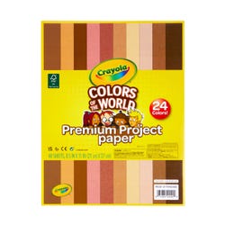Image for Crayola Colors of the World Premium Project Paper, 8-1/2 x 11 Inches, Assorted Colors, 48 Sheets from School Specialty