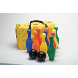 Image for FlagHouse Beginners Bowling Set, Assorted Colors, Plastic, Set of 13 from School Specialty
