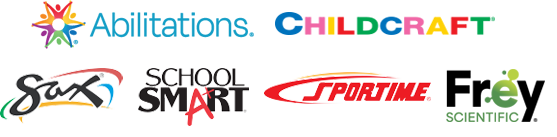 Abilitations, Childcraft, Sax, School Smart, Sportime, Frey
